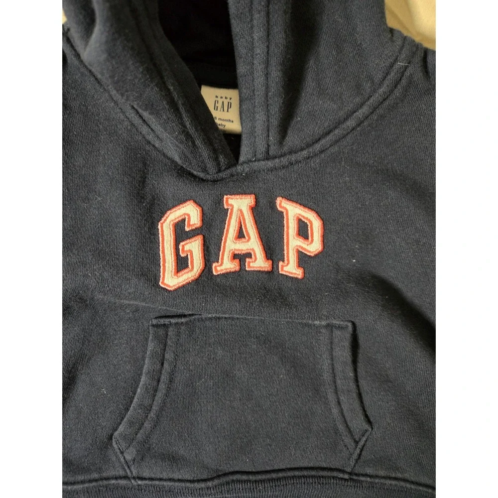 Baby Gap‎ Navy Blue Pink Logo Hoodie and Sweatpants Tracksuit Set 3-6 Months